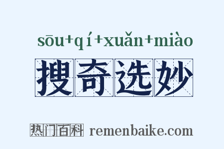 搜奇选妙是什么意思的图片